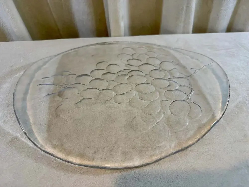 Kosta Boda Grape Glass Serving Platter Designed by Ann Wärff